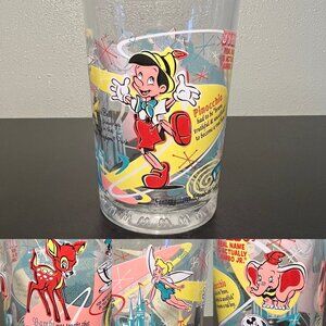Vtg McDONALD'S Walt Disney World "100 YEARS OF MAGIC" Pinocchio Glasses